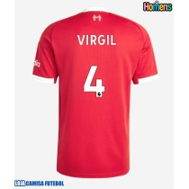 Camisa de Futebol Liverpool Virgil van Dijk #4 Equipamento Principal 2025-26 Manga Curta